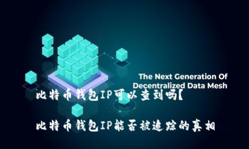 比特币钱包IP可以查到吗？

比特币钱包IP能否被追踪的真相